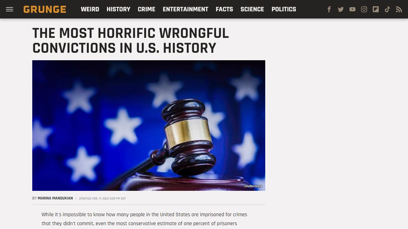 The Most Horrific Wrongful Convictions In U.S. History - Grunge.com