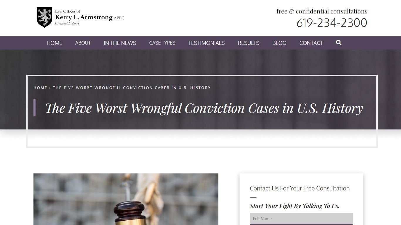 The Five Worst Wrongful Conviction Cases in U.S. History